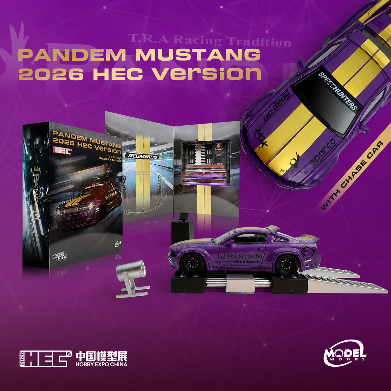 MODELMODEL 1/64 PANDEM MUSTANG 2026 HEC VERSION MM64-PM-HEC2026 **CHASE CARS ARE RANDOMLY PACKED**