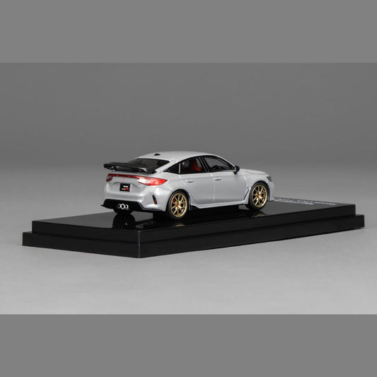 MOTORHELIX 1/64 MOTORHELIX Car Honda Civic TYPE R (FL5) Supersonic Grey with RI-A Wheels M65343