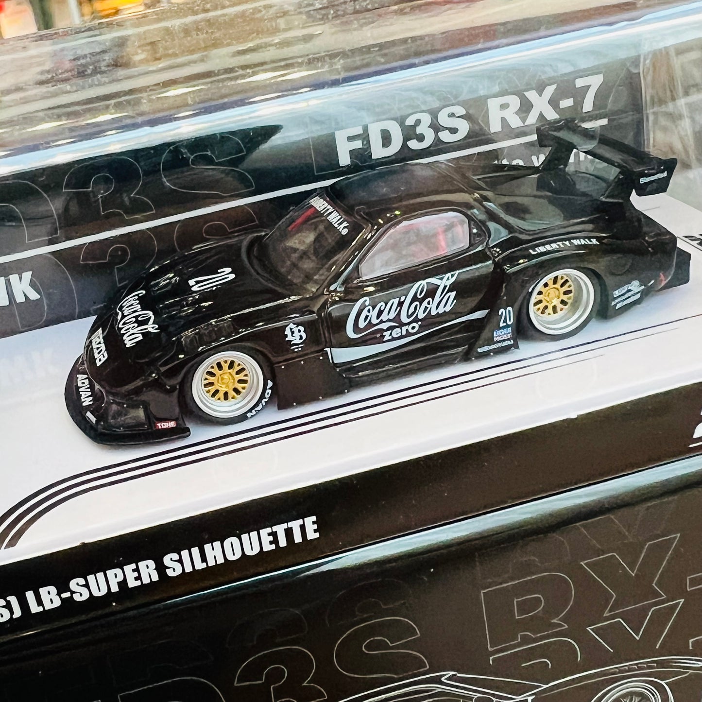 INNO64 1/64 MAZDA RX7 (FD3S) LB-SUPER SILHOUETTE - Black IN64-LBWK-RX7-01