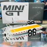 MINI GT 1/64 Range Rover Davos White LHD MGT00658-L and Car Hauler Trailer White MGTAC21  COMBO