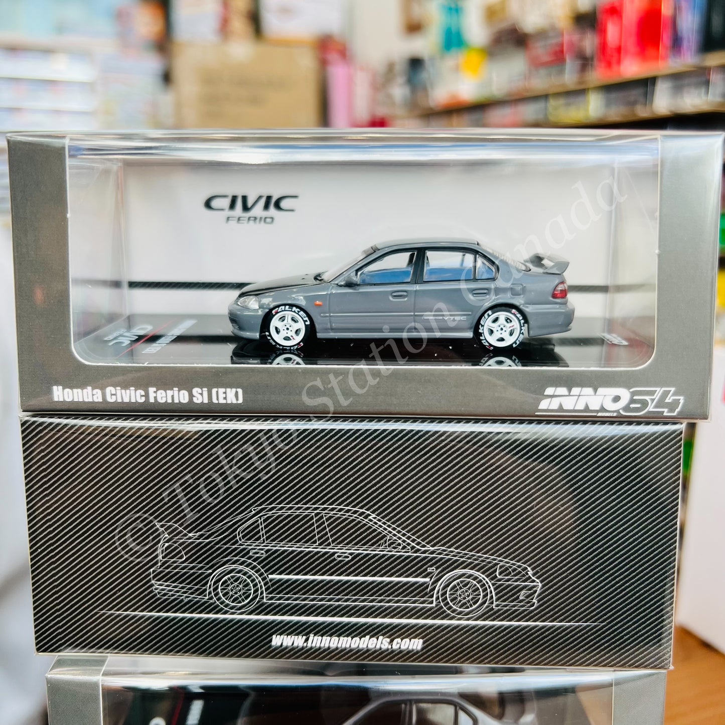 INNO64 1/64 HONDA CIVIC FERIO Si (EK) Cement Grey IN64-EKS-CG