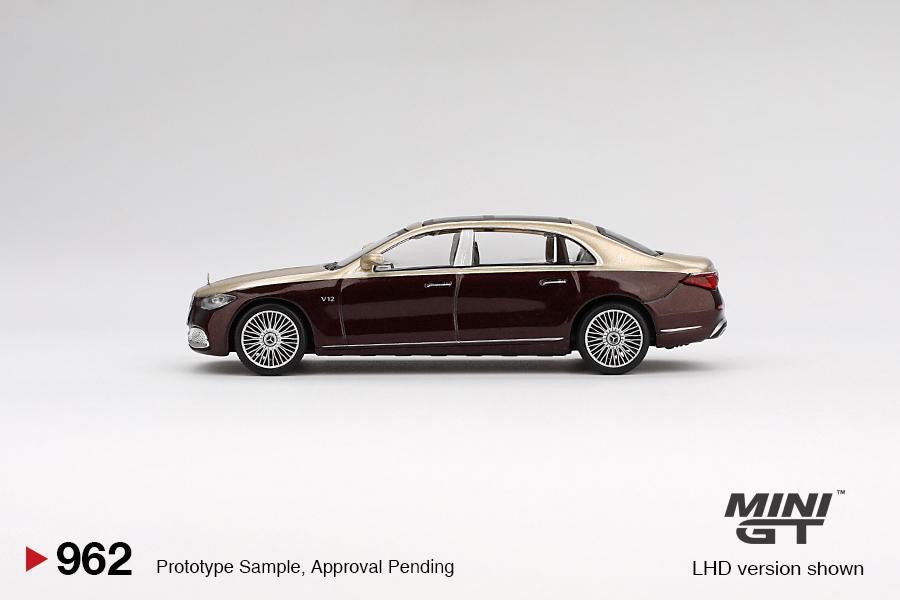 MINI GT 1/64 Mercedes-Maybach S680 Gold / Dark Red Metallic MGT00962-L