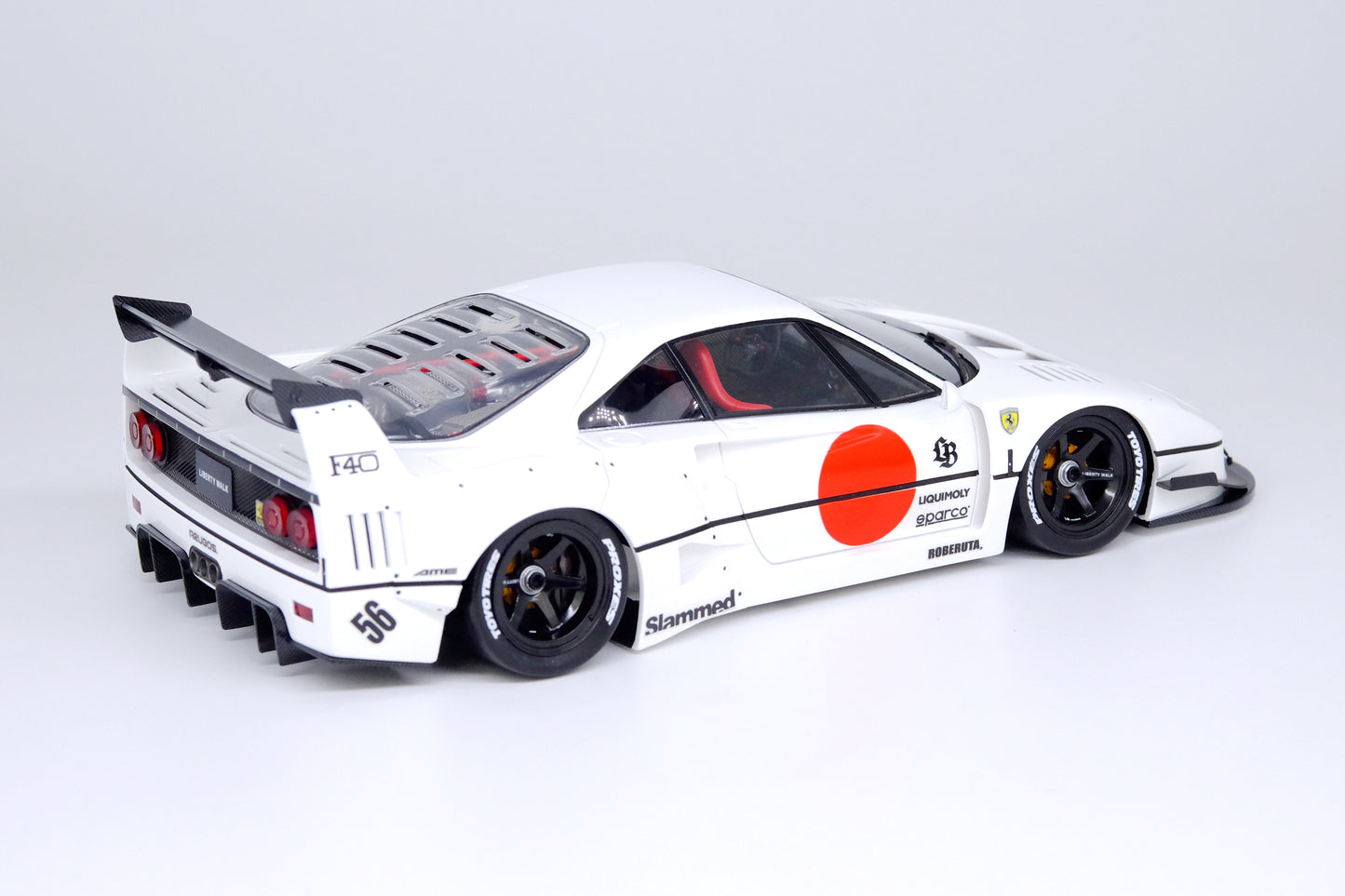 INNO18 1/18 RESIN LBWK F40 White Tokyo Auto Salon 2023 IN18R-LBWKF40-TAS23