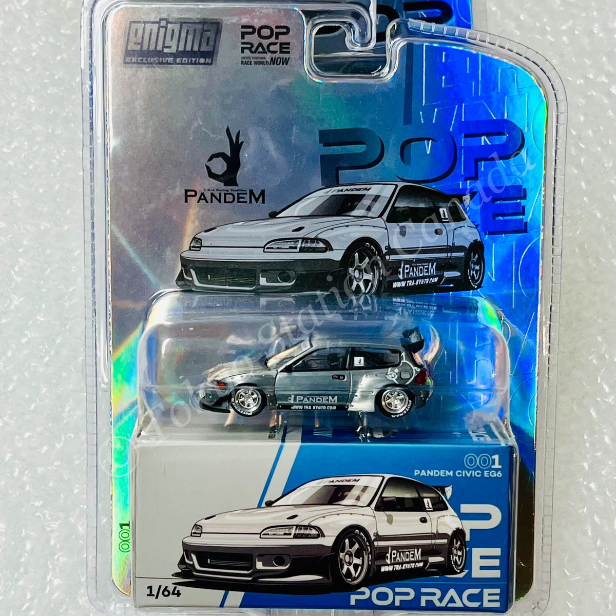 CHASE CAR* POPRACE 1/64 PANDEM CIVIC EG6 v1.5 METALLIC BLUE