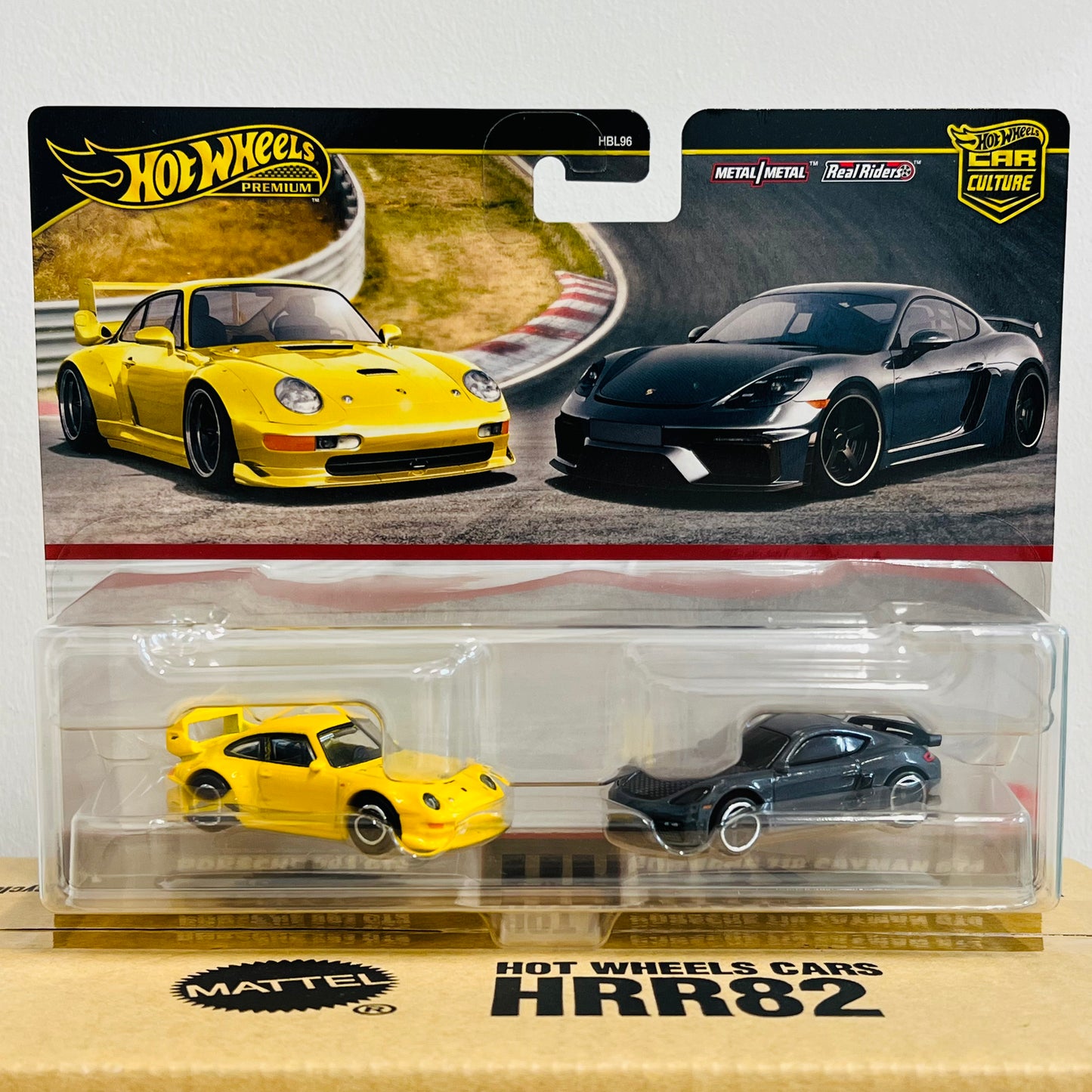 HOTWHEELS PREMIUM CAR CULTURE PORSCHE 993 GT2 and PORSCHE 718 CAYMAN GT4 HRR82