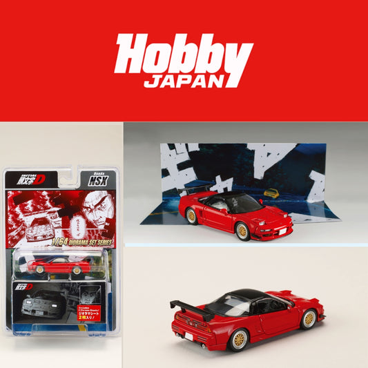 PREORDER HOBBY JAPAN JDM64 1/64 Honda NSX Initial D Go Hojo VS Keisuke Takahashi HJDMD010 (Approx. Release Date : Q4 2026 subjects to the manufacturer's final decision)