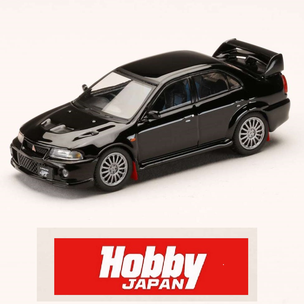 HOBBY JAPAN 1/64 MITSUBISHI LANCER GSR EVOLUTION 6 (CP9A) 1999 with Mud flap BLACK HJ642033ABK