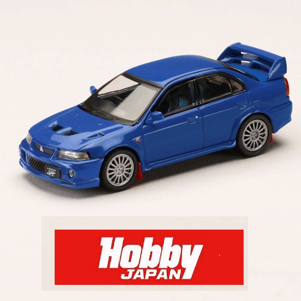 HOBBY JAPAN 1/64 MITSUBISHI LANCER GSR EVOLUTION 6 (CP9A) 1999 with Mud flap BLUE HJ642033ABL