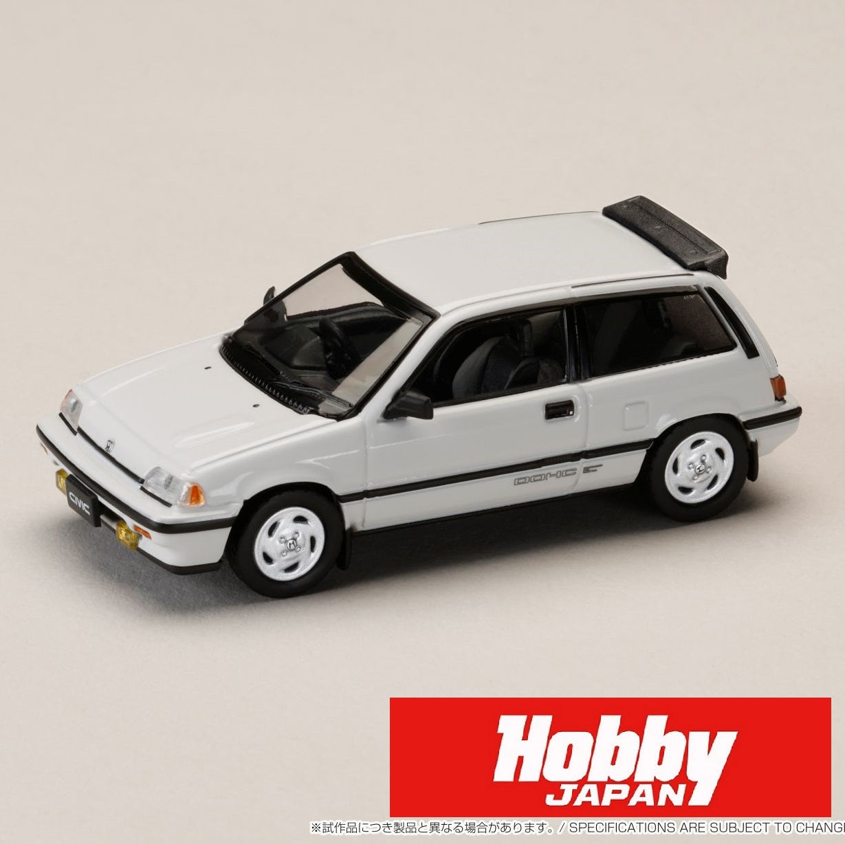 HOBBY JAPAN 1/64 Honda CIVIC (AT) LATE VERSION / Genuine optional Parts WHITE HJ643029W