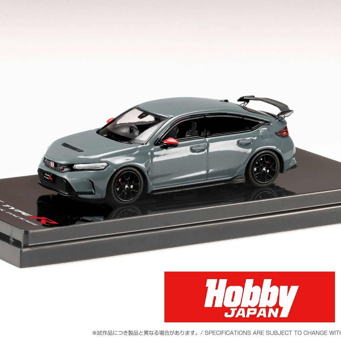 HOBBY JAPAN 1/64 Honda CIVIC TYPE R (FL5) RACING BLACK Package / Genuine Optional Parts GRAY METALLIC HJ645063GM