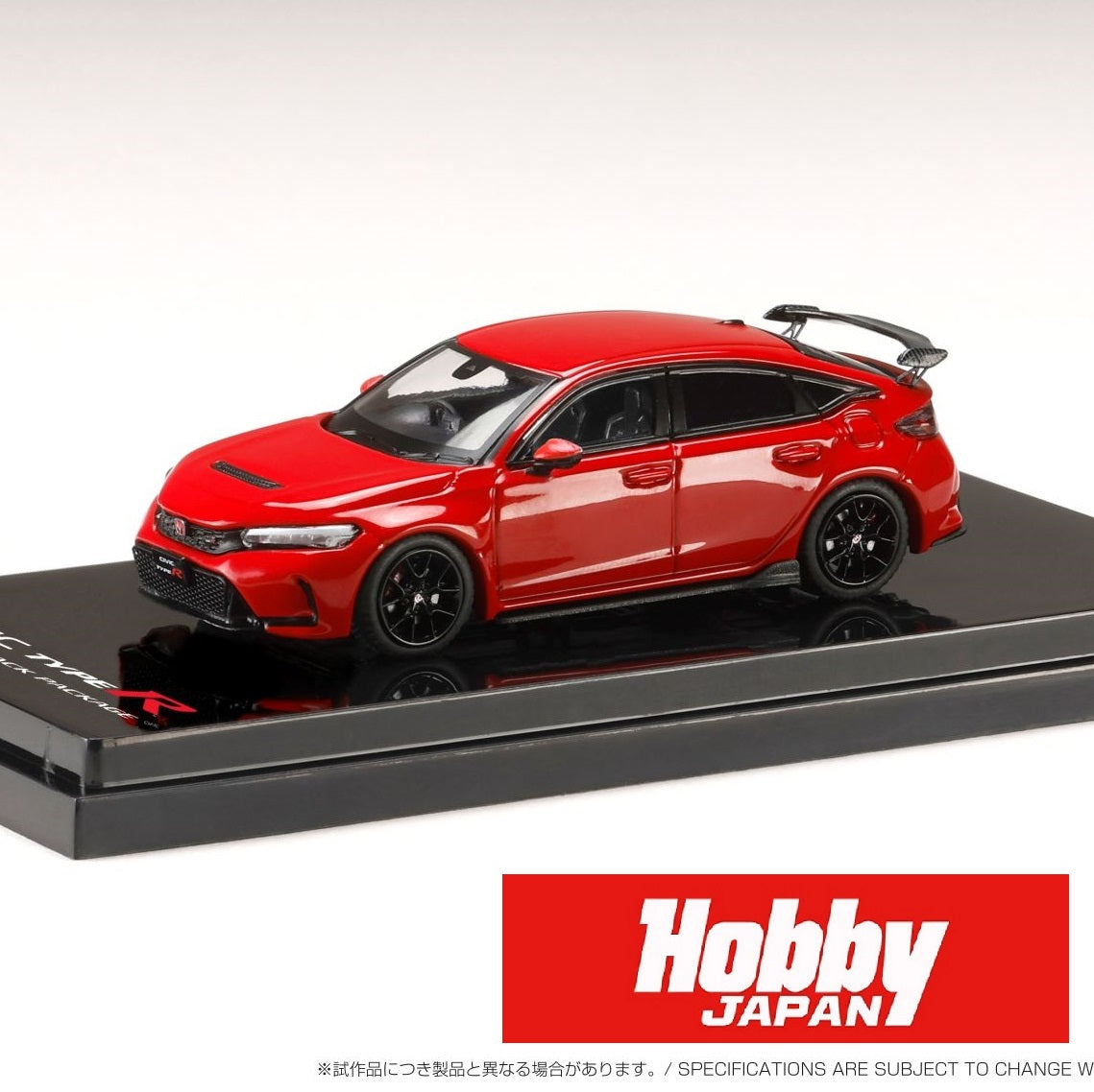 HOBBY JAPAN 1/64 Honda CIVIC TYPE R (FL5) RACING BLACK Package / Genuine Optional Parts RED HJ645063R