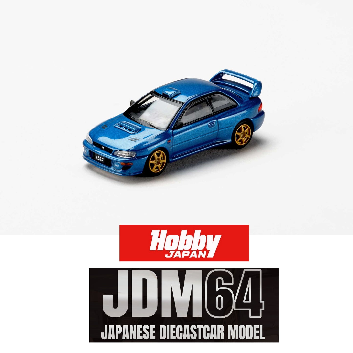 HOBBY JAPAN JDM64 1/64 SUBARU Impreza-22B STi Version (GC8) JDM STYLE SONIC BLUE MICA HJDM003B-10
