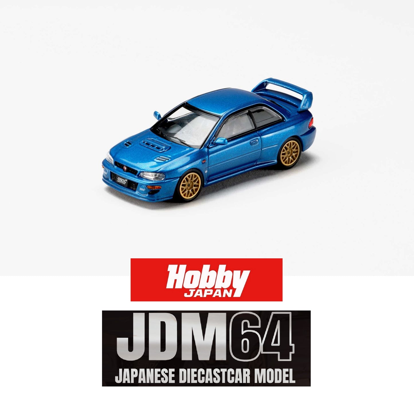 HOBBY JAPAN JDM64 1/64 SUBARU Impreza-22B STi Version (GC8) SONIC BLUE MICA HJDM003A-9