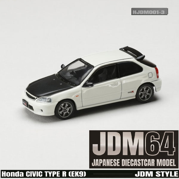 PREORDER JDM64 by HOBBY JAPAN 1/64 Honda CIVIC TYPE R (EK9) JDM STYLE - Championship White HJDM001-3 (Approx. Release Date : Q3 2024 subjects to the manufacturer's final decision)