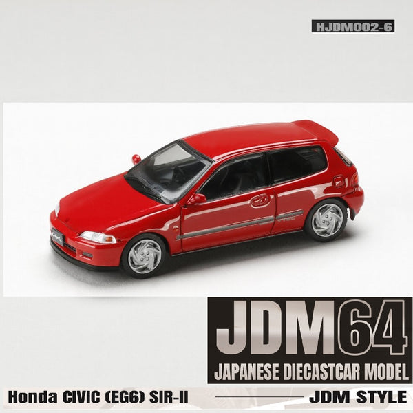 PREORDER JDM64 by HOBBY JAPAN 1/64 Honda CIVIC (EG6) SIR-Ⅱ - Milano Red HJDM002-6 (Approx. Release Date : Q3 2024 subjects to the manufacturer's final decision)