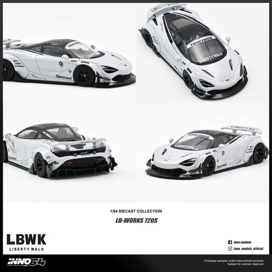 PREORDER INNO64 1/64 LIBERTY WALK 720S IN64-LBWK720S-01 (Approx. Release Date : Q4 2026 subject to the manufacturer's final decision) **Chase cars are randomly packed**