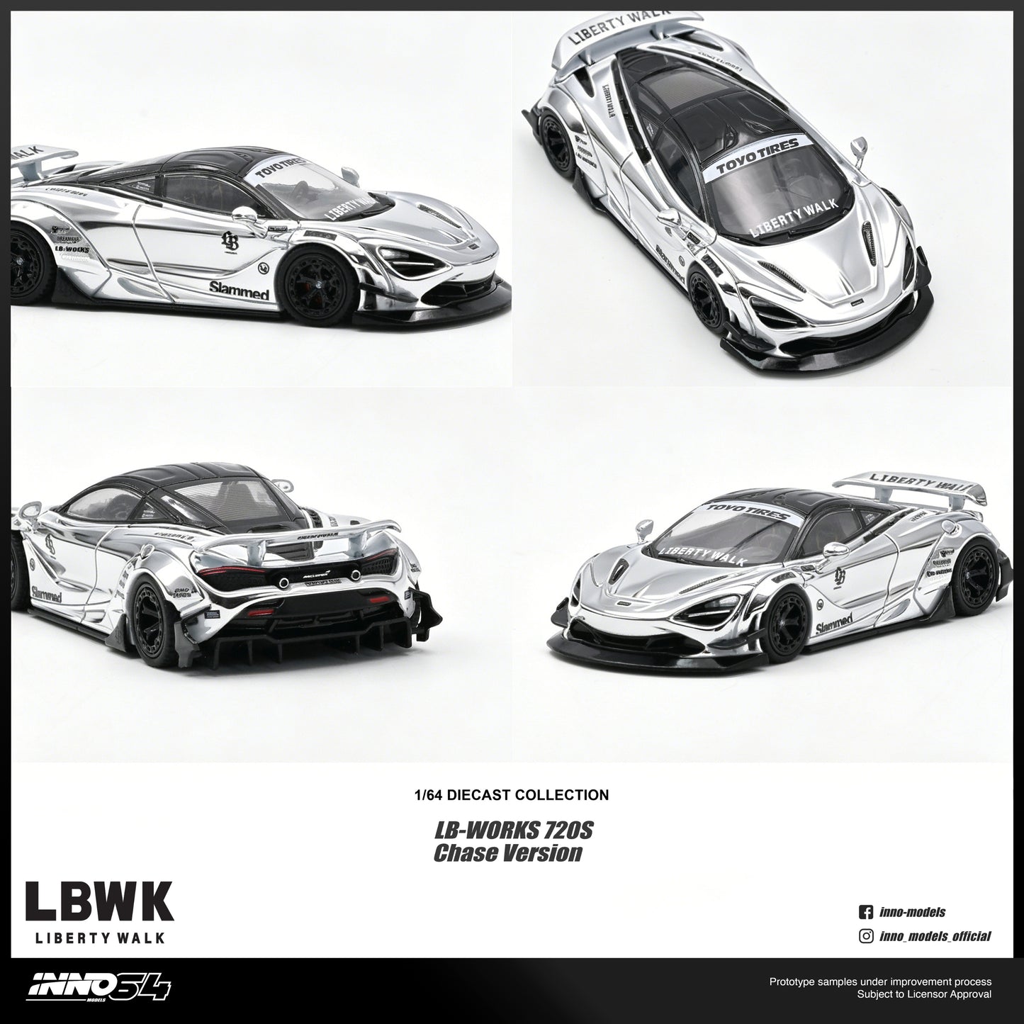 PREORDER INNO64 1/64 LIBERTY WALK 720S IN64-LBWK720S-01 (Approx. Release Date : Q1 2027 subject to the manufacturer's final decision) **Chase cars are randomly packed**