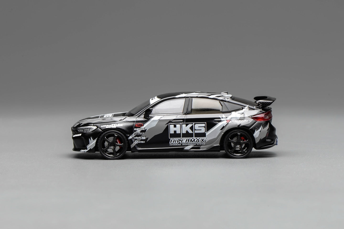 Motorhelix 1/64 Honda Civic TYPE R (FL5) HKS Matte Black