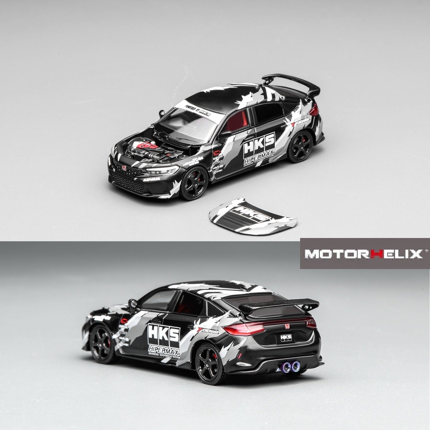 Motorhelix 1/64 Honda Civic TYPE R (FL5) HKS Matte Black – Tokyo