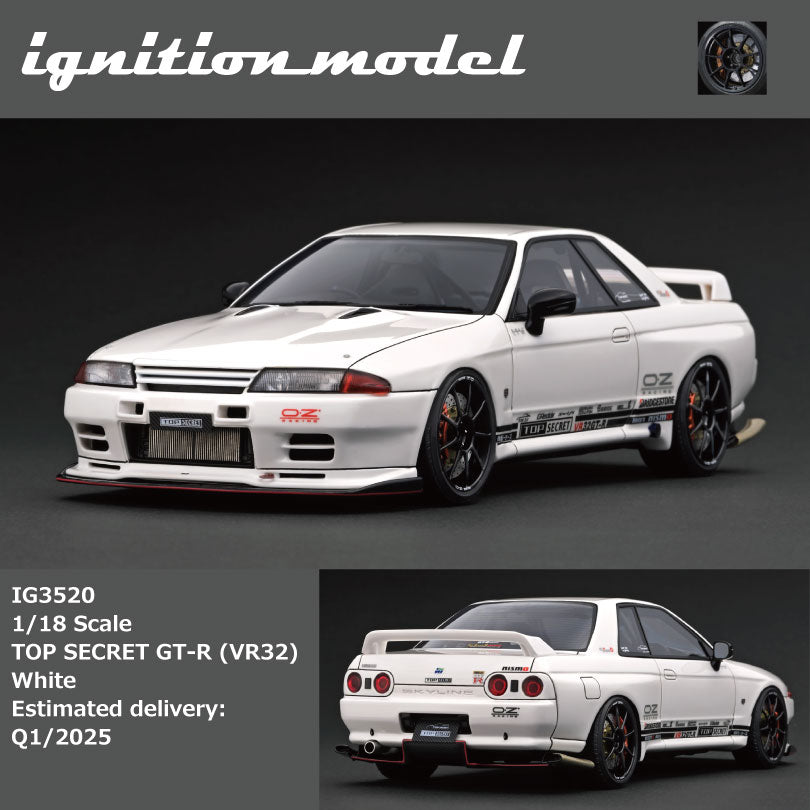 PREORDER Ignition Model 1/18 TOP SECRET GT-R (VR32) White IG3520 (Approx. Release Date : Q1 2025 subject to manufacturer's final decision)