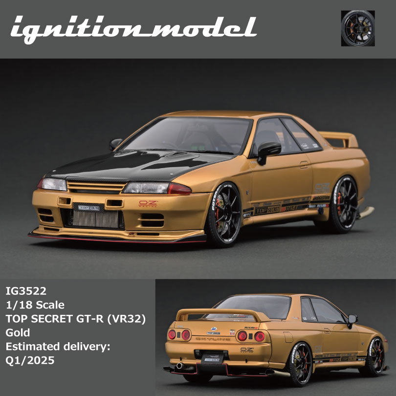 Ignition Model 1/18 TOP SECRET GT-R (VR32) Gold IG3522