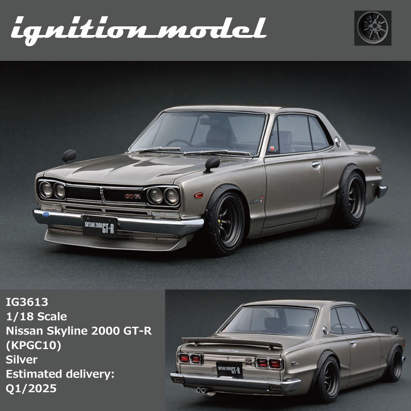 Ignition Model 1/18 Nissan Skyline 2000 GT-R (KPGC10) Silver IG3613