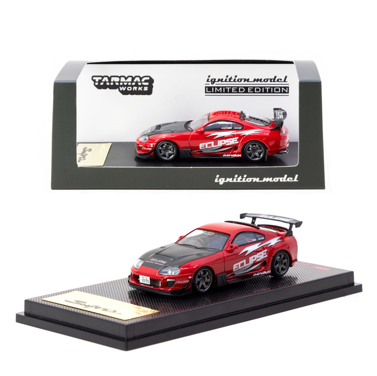 PREORDER Ignition Model x TARMAC 1/64 Toyota Supra (JZA80) RZ Red