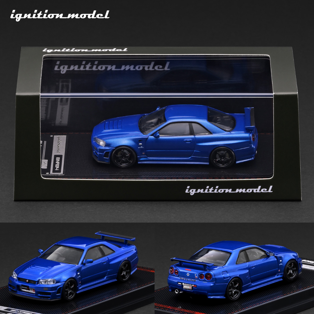 PREORDER Ignition Model 1/64 Nissan Skyline GT-R (BNR34) NISMO customized Blue Metallic IG4174 (Approx. Release Date : Q3 2026 subject to manufacturer's final decision)