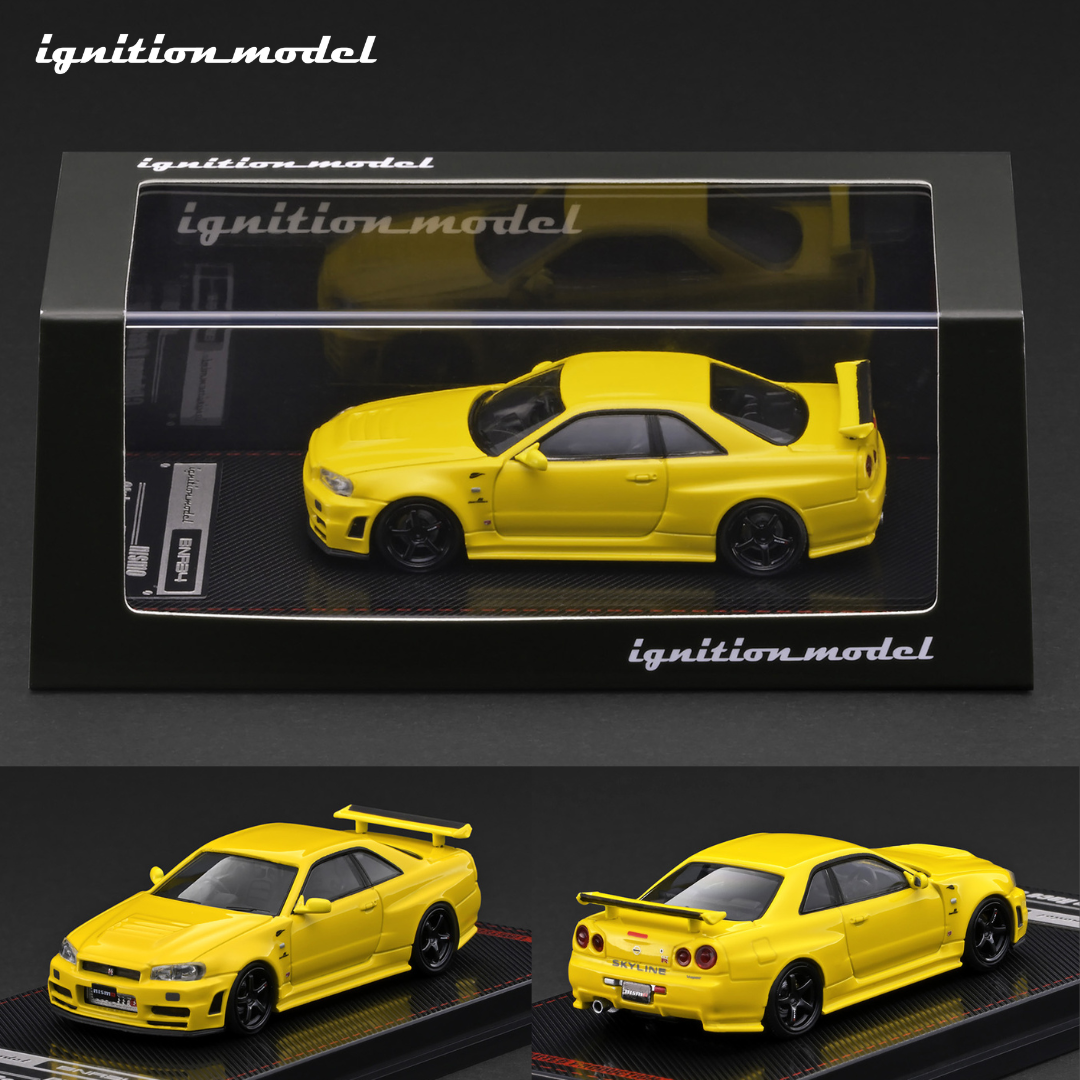 PREORDER Ignition Model 1/64 Nissan Skyline GT-R (BNR34) NISMO customized Yellow Metallic IG4176 (Approx. Release Date : Q3 2026 subject to manufacturer's final decision)