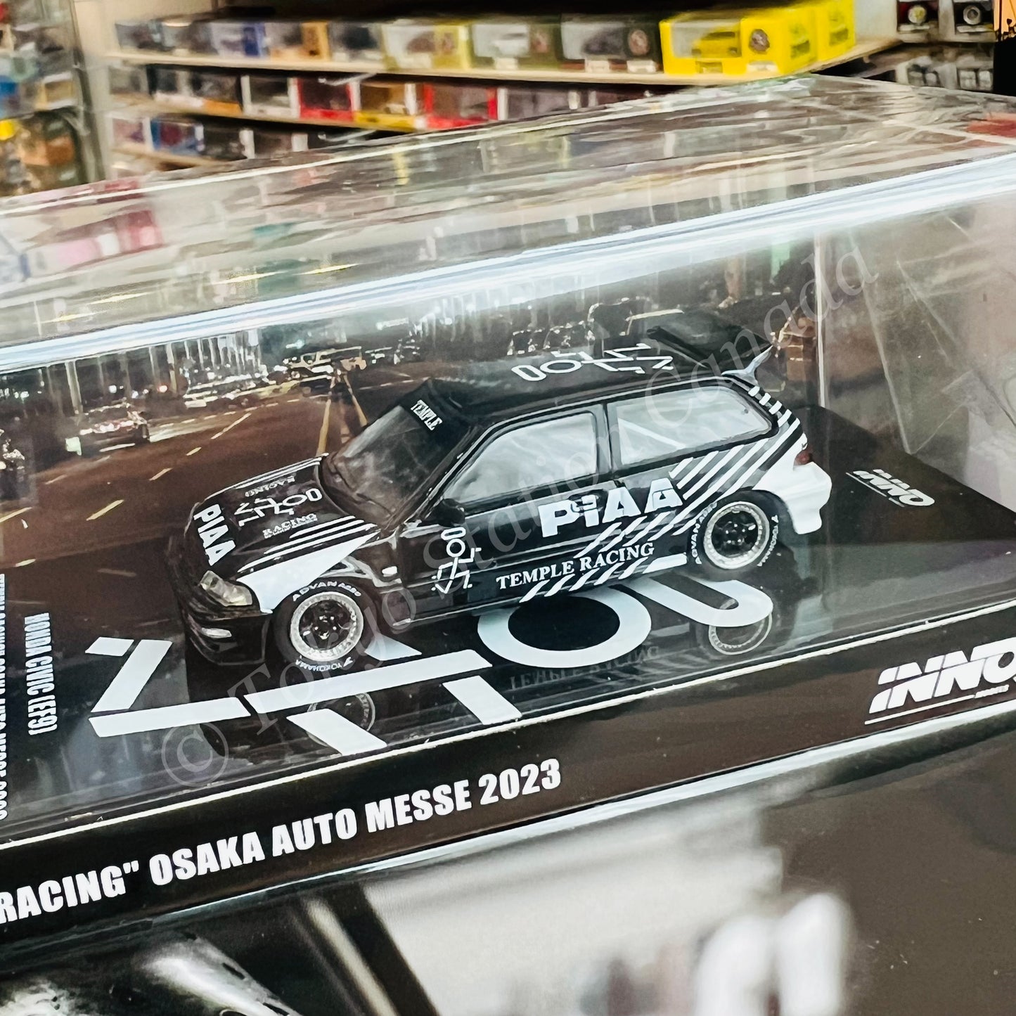 INNO64 1/64 HONDA CIVIC EF9 "TEMPLE RACING" Osaka Auto Messe 2023 IN64-EF9-JDM15