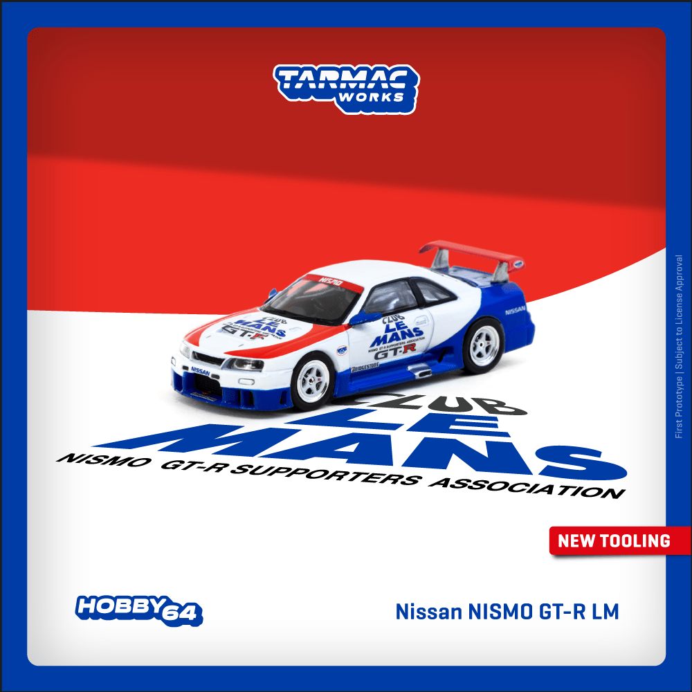 TARMAC WORKS HOBBY64 1/64 Nissan NISMO GT-R LM Test Car T64-067-TC