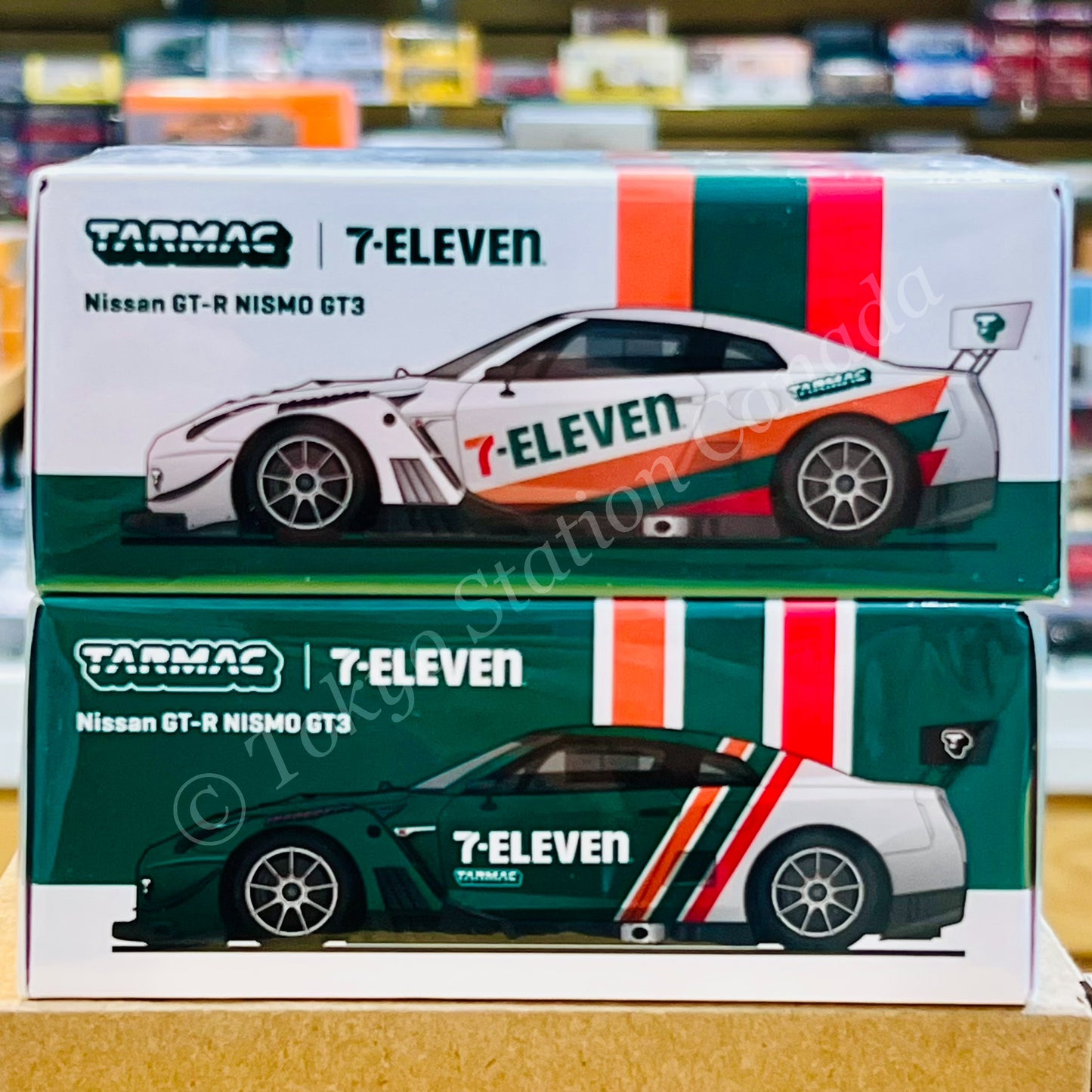 TARMAC WORKS 1/64 Nissan GT-R NISMO GT3 Set of 2 SPECIAL EDITION FOR 7-ELEVEN TAIWAN