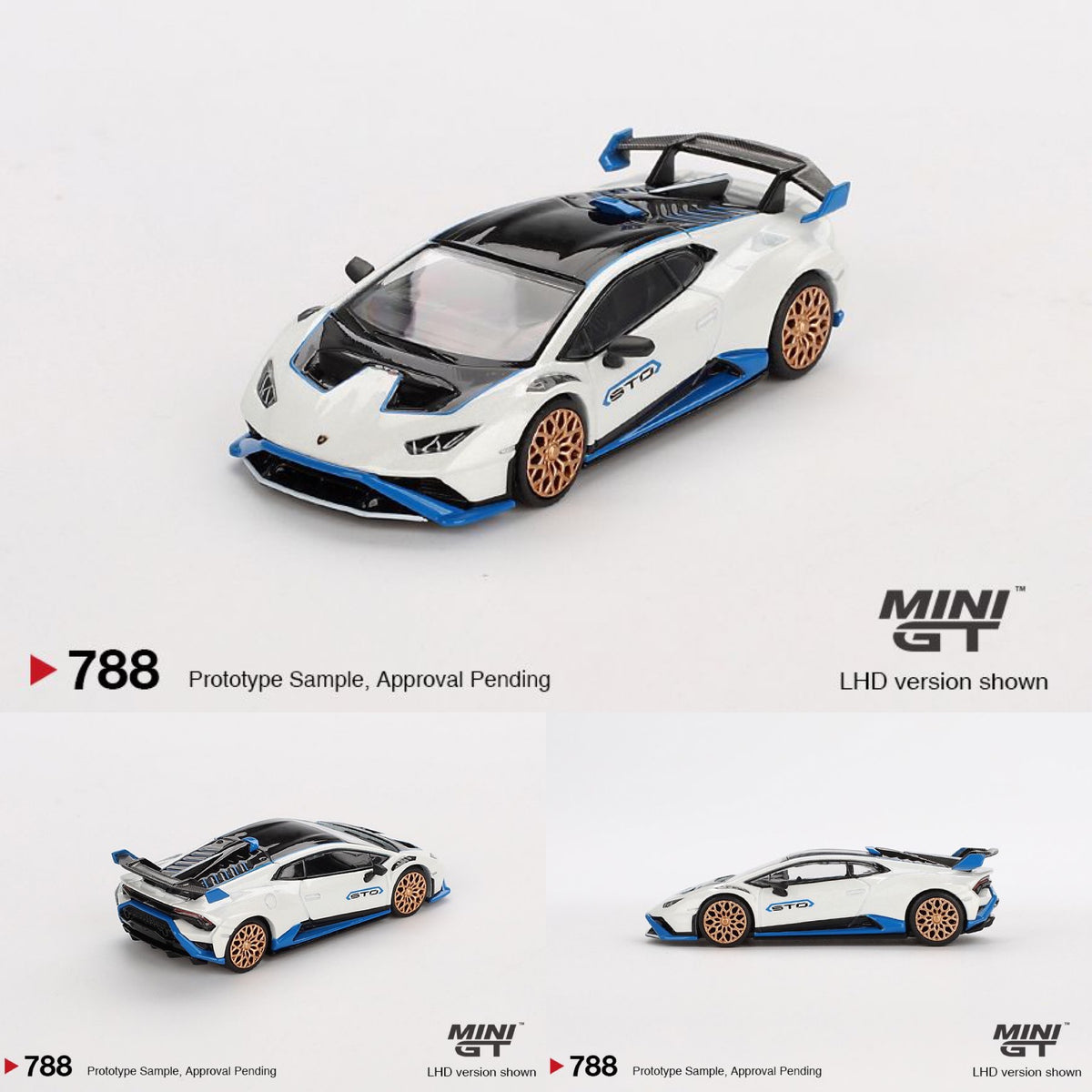 MINI GT 1/64 Lamborghini Huracán STO Bianco Asopo MGT00788-L