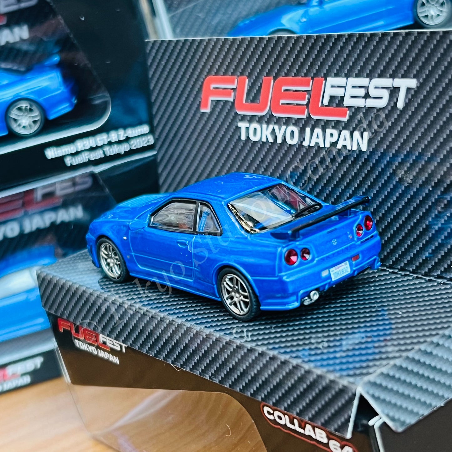 TARMAC WORKS COLLAB64 1/64 Schuco x Tarmac Works 1/64 Nismo R34 GT-R Z-tune FuelFest Tokyo 2023 Special Edition T64S-014-FF