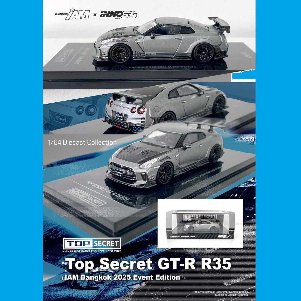 PREORDER INNO64 1/64 TOP SECRET GT-R R35 IAM BANGKOK 2025 EVENT