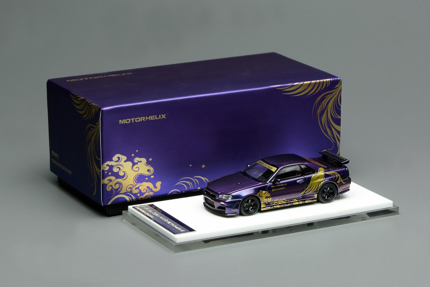 Motorhelix 1/64 Nissan Skyline GT-R R34 Customized TAS 2026 M63468