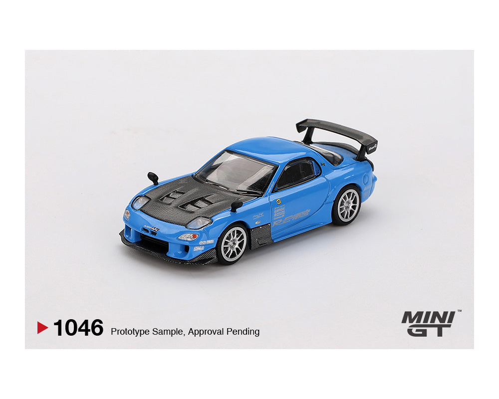 MINI GT 1/64 Mazda RX-7 RE-Amemiya 20B NA 3ROTOR-7 “Ama-san Go” MGT01046-BL
