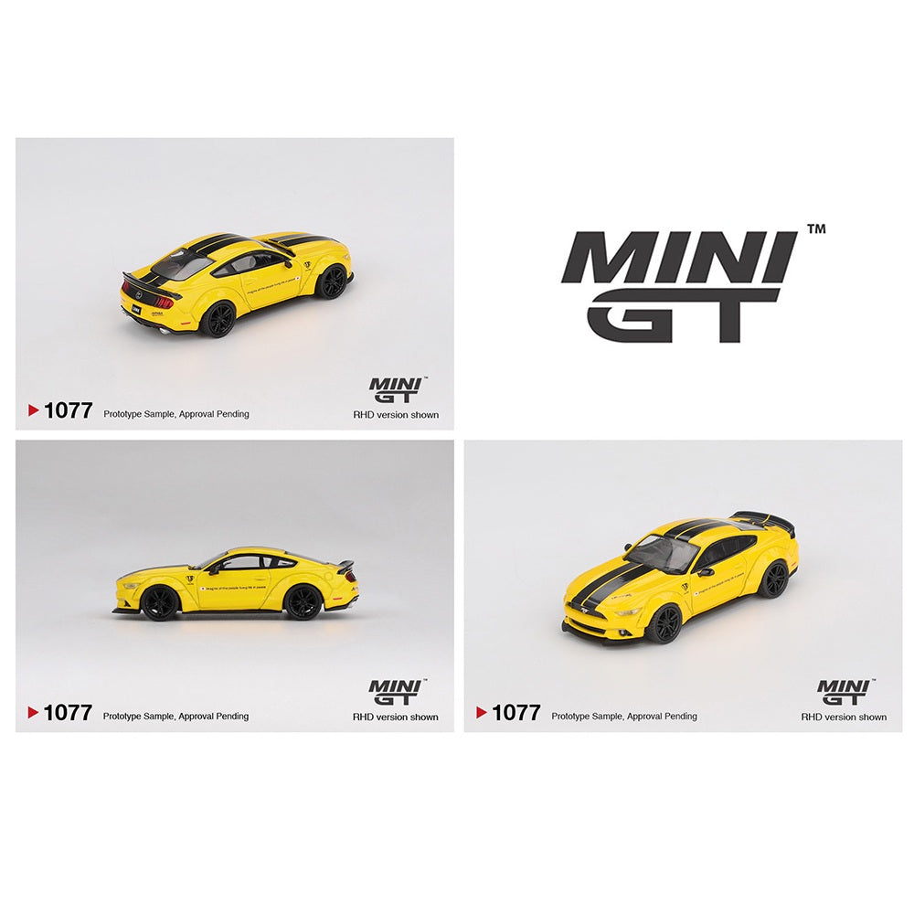 PREORDER MINI GT 1/64 LB-WORKS Ford Mustang – Triple Yellow MGT01077-BL (Approx. Release Date : Q4 2025 subject to manufacturer's final decision)