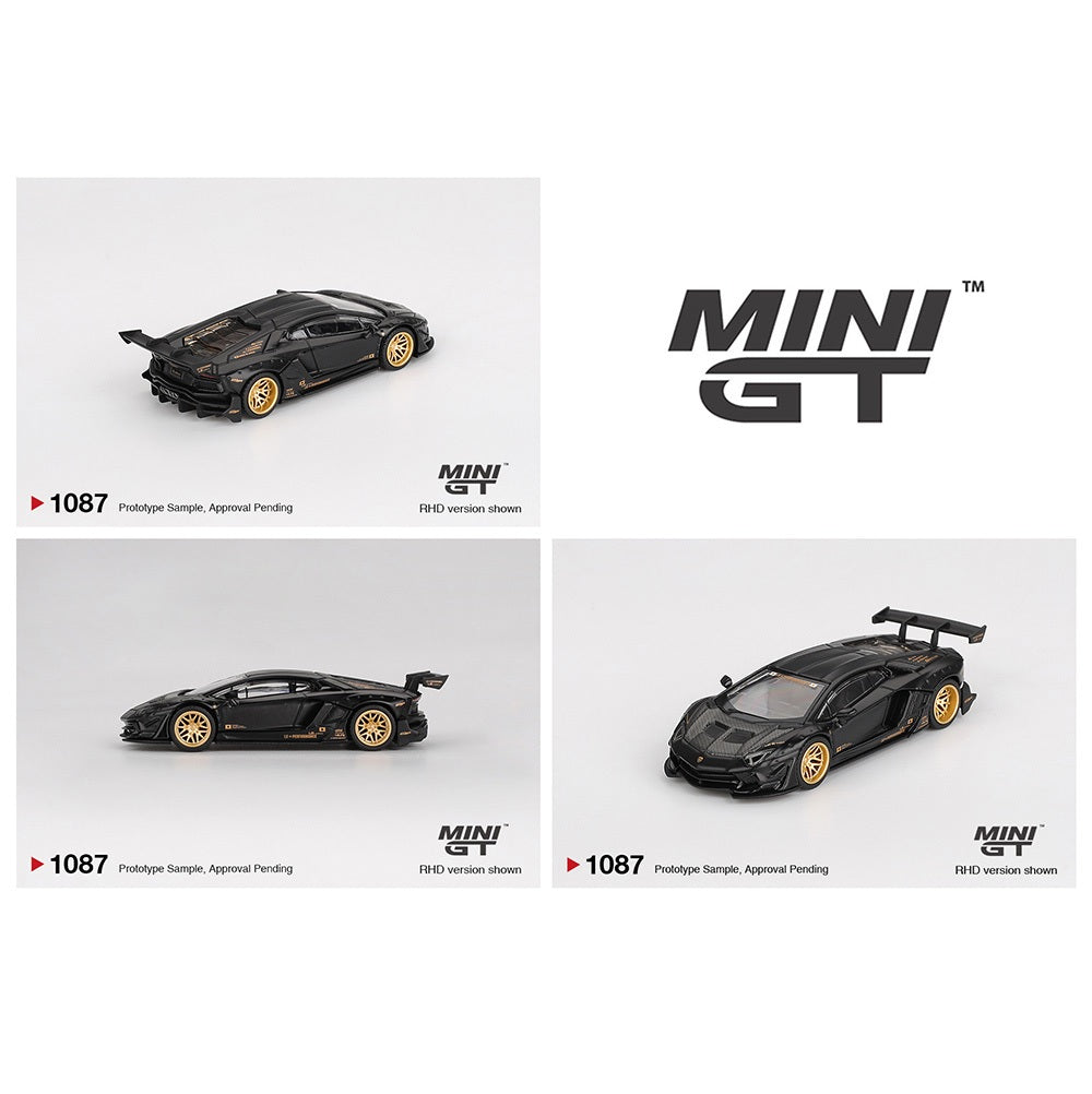 PREORDER MINI GT 1/64 LB-WORKS Lamborghini Aventador Limited Edition – Matte Black MGT01087-BL(Approx. Release Date : Q4 2025 subject to manufacturer's final decision)