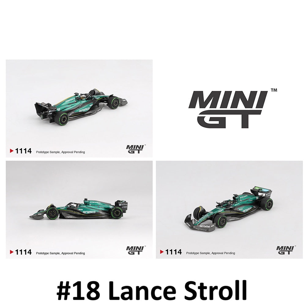 PREORDER MINI GT 1/64 Aston Martin AMR24 #18 Lance Stroll 2024 F1 2024 Canadian GP MGT01114-BL (Approx. Release Date : Q4 2025 subject to manufacturer's final decision)