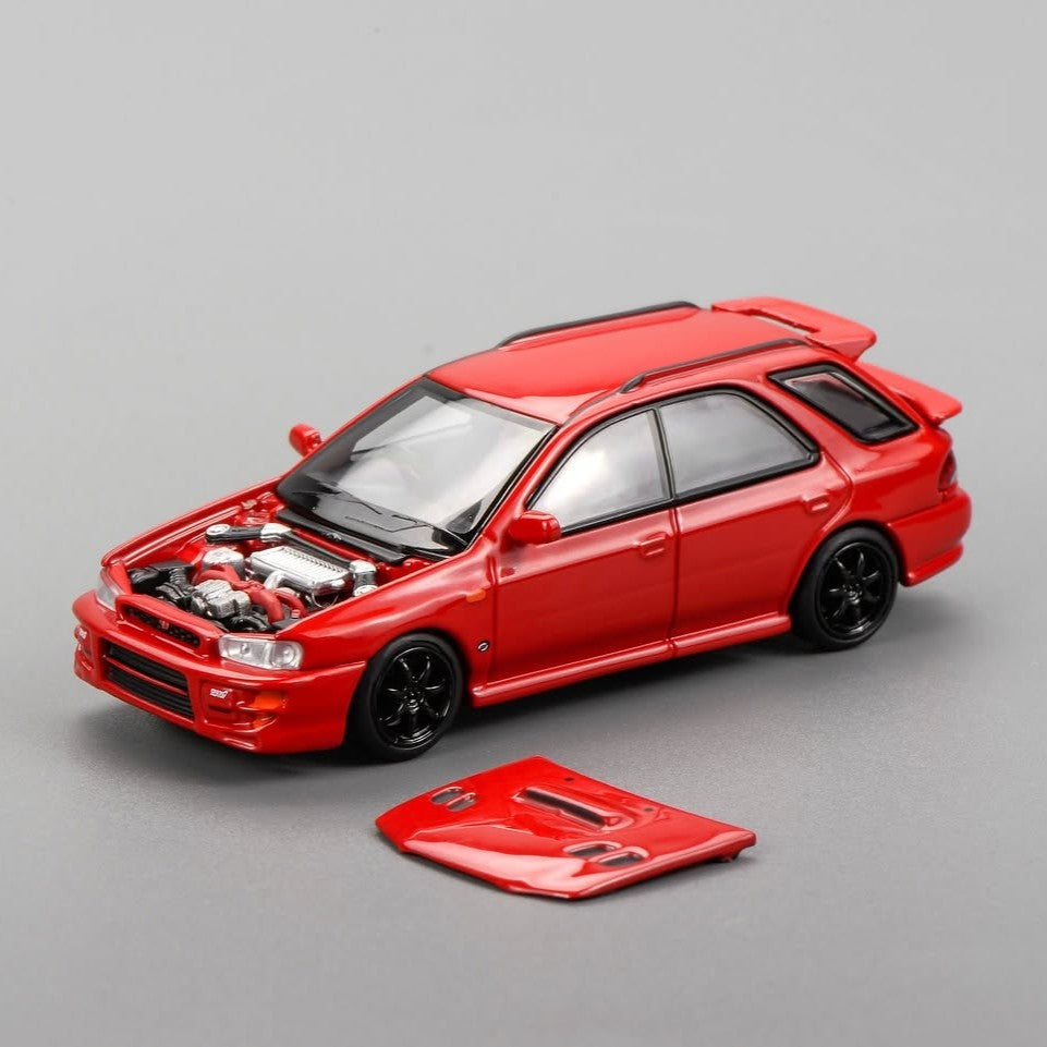 MOTORHELIX 1/64 SUBARU Impreza Wagon WRX STi Ver. VI Cherry Blossom Red M67106