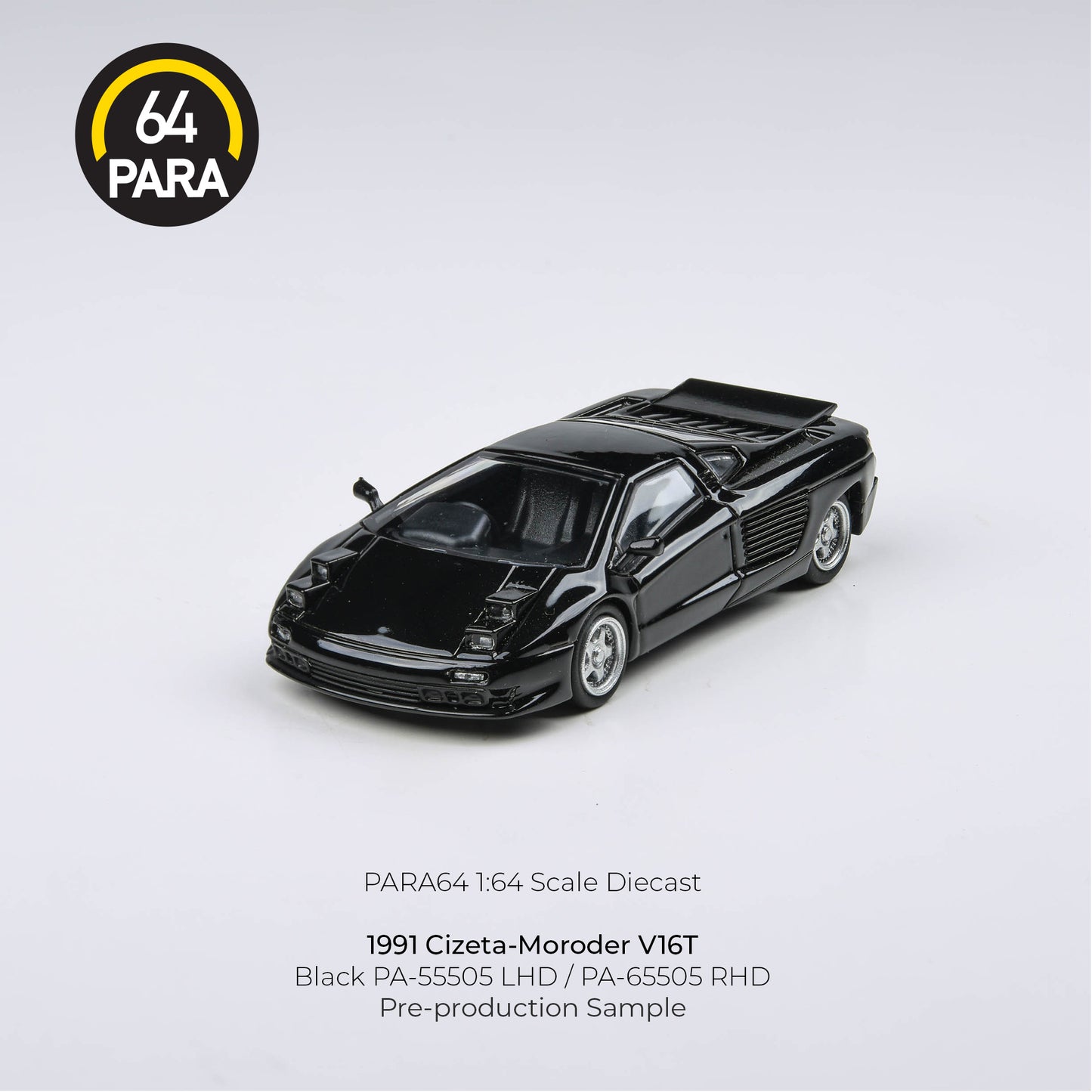 PARA64 1/64 1991 Cizeta-Moroder V16T Black - Pop up lights LHD PA-55505