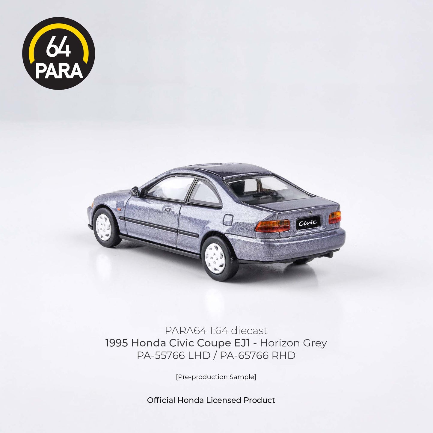 PARA64 1/64 1995 Honda Civic Coupe EJ1 Horizon Grey LHD PA-55766