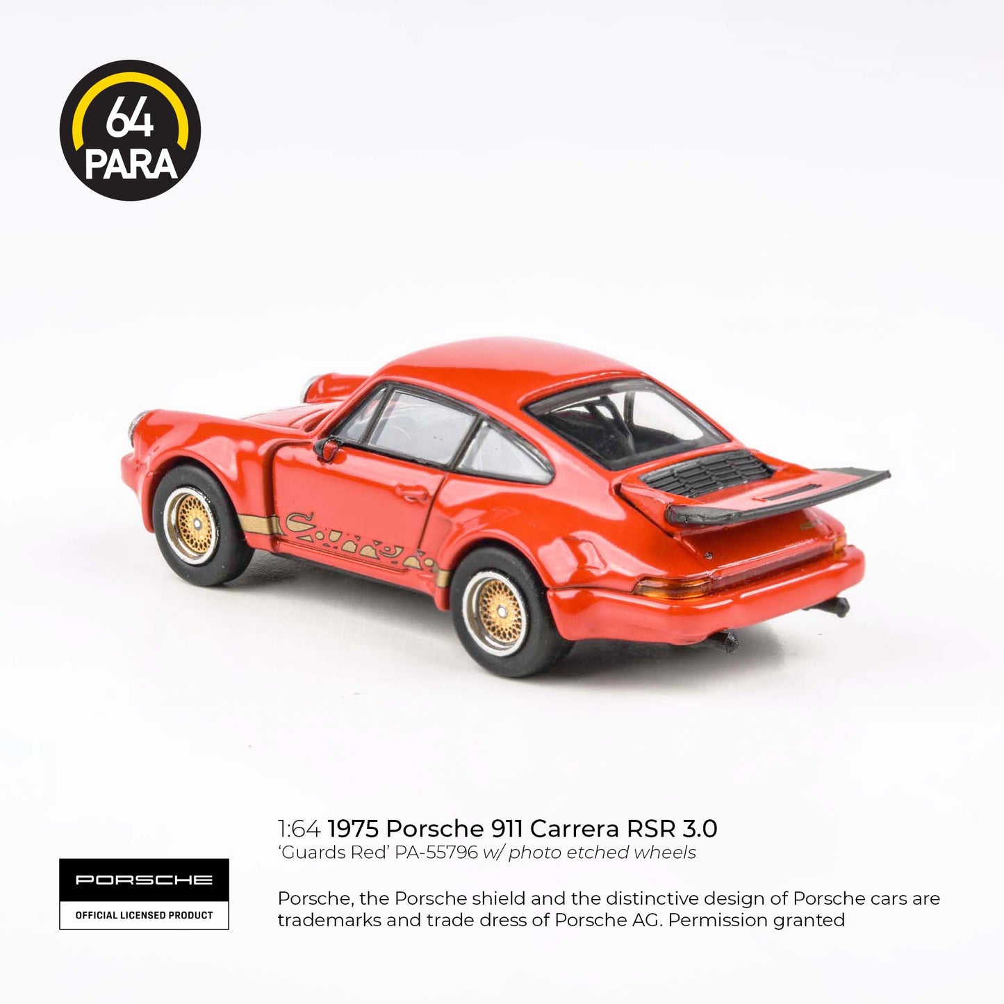 PARA64 1/64 Porsche 911 Carrera RSR 3.0 Guards Red w/ photo etch wheels LHD PA-55796