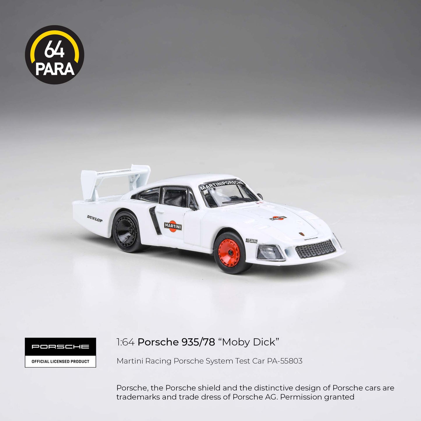 PARA64 1/64 Porsche 935/78 Martini Racing Porsche System Test Car PA-55803