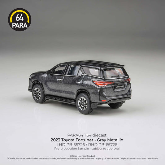PREORDER PARA64 1/64 2023 Toyota Fortuner Gray Metallic LHD PB-55726 (Approx. Release Date : Q4 2026 subject to manufacturer's final decision)