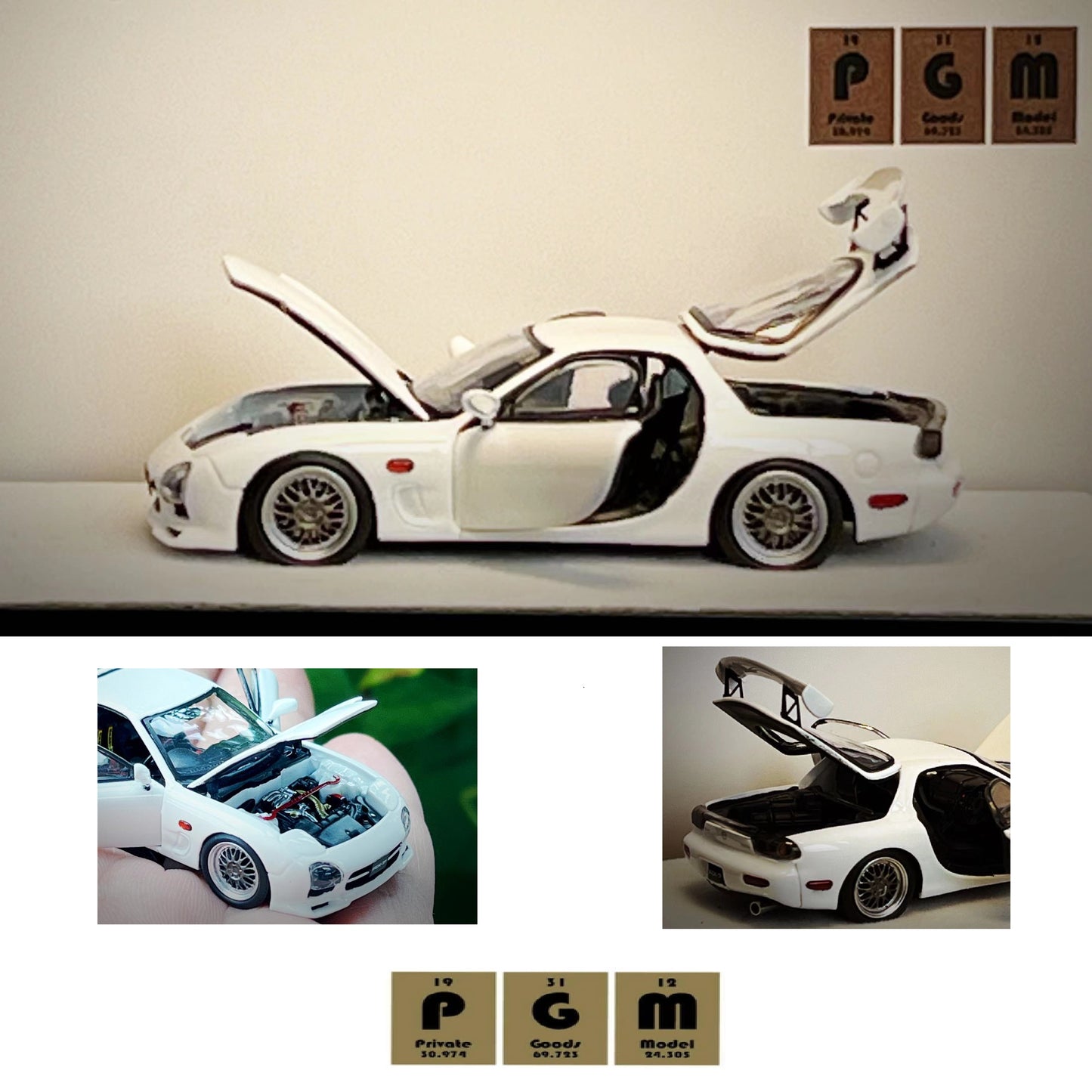 PGM 1/64 FD3S RX7 White - PGM-640803