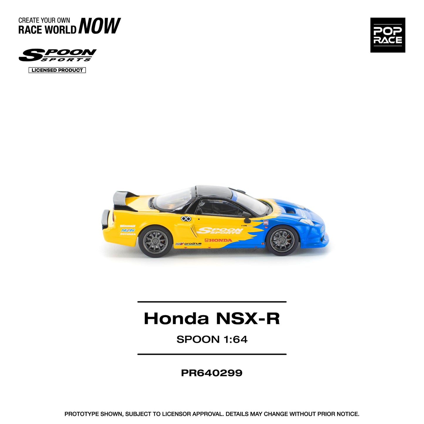 PREORDER POPRACE 1/64 HONDA NSX-R SPOON PR640299 (Approx. Release Date: Q3 2026 and subject to the manufacturer's final decision)