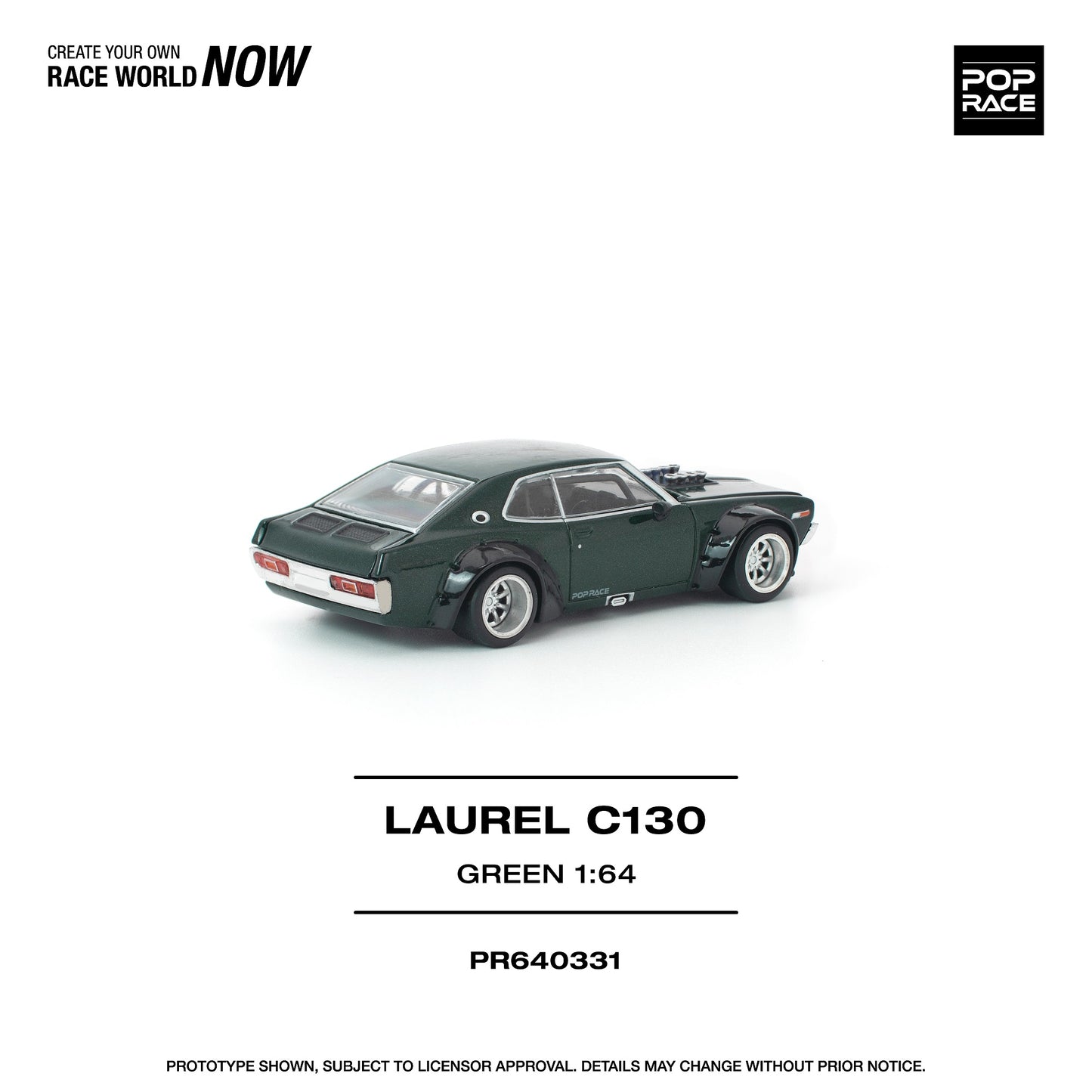 PREORDER POPRACE 1/64 LAUREL C130 GREEN PR640331 (Approx. Release Date: Q2 2026 and subject to the manufacturer's final decision)