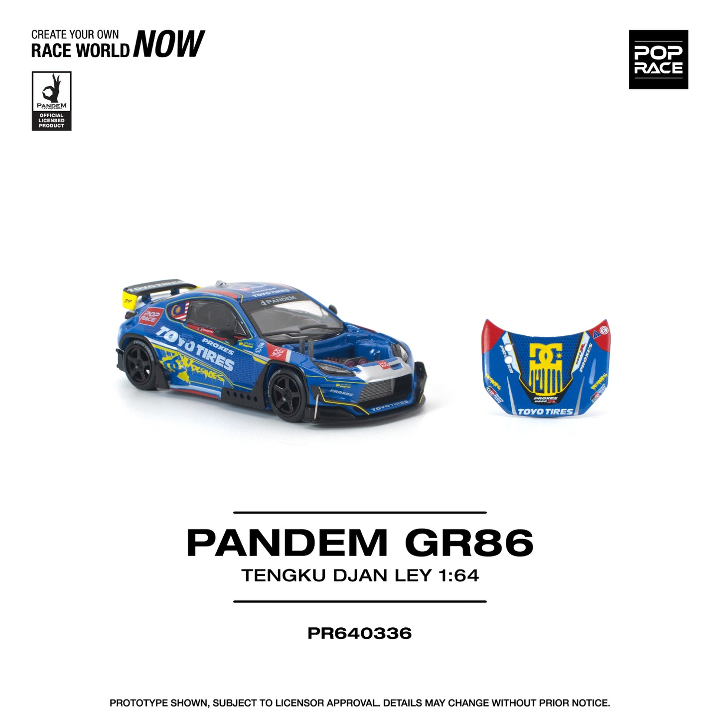 PREORDER POPRACE 1/64 PANDEM GR 86 TENGKU DJAN LEY PR640336 (Approx. Release Date: Q3 2026 and subject to the manufacturer's final decision)
